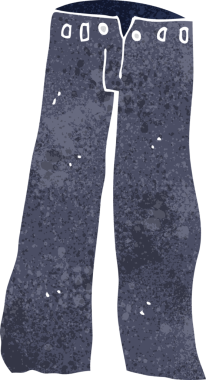 Bir insan tarafından çizilmiş karikatür pantolonu.