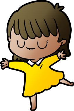 Bir insan tarafından çizilmiş karikatür kadın.