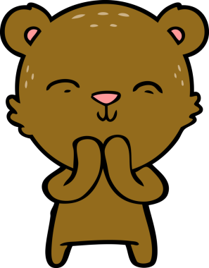 Bir insan tarafından çizilmiş bir çizgi film karakteri.