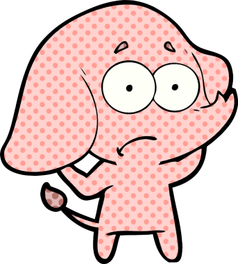 bir insan tarafından çizilmiş belirsiz bir fil.