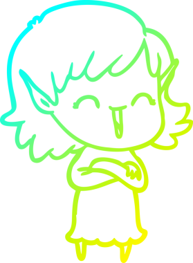 Bir insan tarafından çizilmiş soğuk gradyan çizgi çizimi.