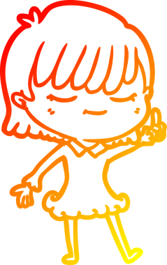 Bir insan tarafından çizilmiş bir karikatür kadın çizimi