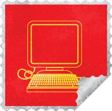 bir insan tarafından çizilmiş fare ve ekran kare soyma etiketli bilgisayar