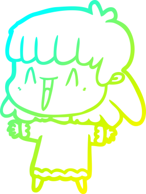 Bir insan tarafından çizilmiş bir karikatür kadın çizimi.