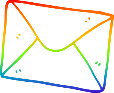 gökkuşağı gradyanı bir insan tarafından çizilmiş bir karikatür çizimi