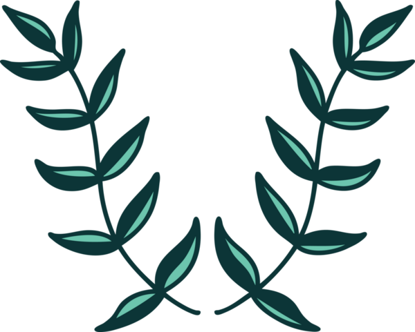 Bir insan tarafından çizilmiş defne defne resminin ikonik dövme şekli