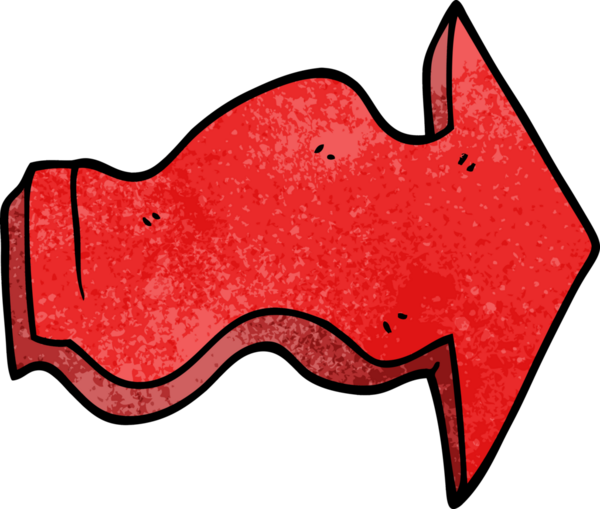 Bir insan tarafından çizilmiş karalama işaretli ok