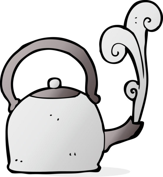 Bir insan tarafından çizilmiş eski bir çaydanlık.