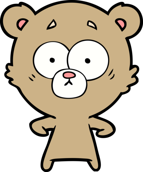 Bir insan tarafından çizilmiş bir çizgi film karakteri.