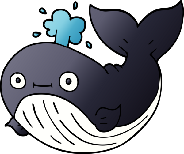 Bir insan tarafından çizilmiş karalama balinası.