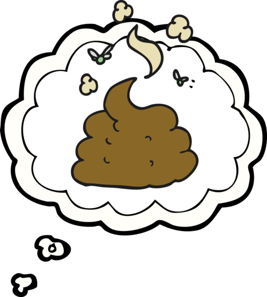 Bir insan tarafından çizilmiş serbest çizim baloncuk karikatür iğrenç kaka