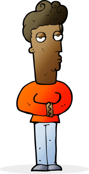 Bir insan tarafından çizilmiş kibirli bir adam.