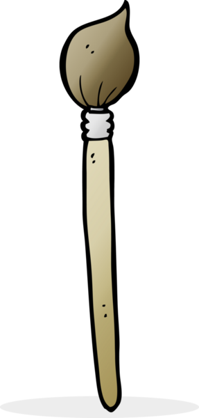 Bir insan tarafından çizilmiş karikatür sanatçısı fırçası.