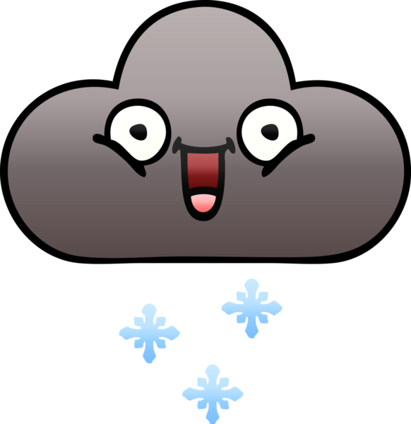 Bir insan tarafından çizilen kar bulutunun gölgeli karikatürü