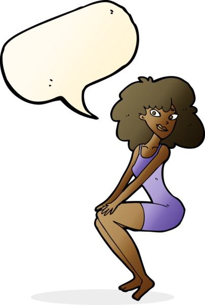 Bir insan tarafından çizilmiş, konuşma balonu olan, giyinmiş bir kadın.