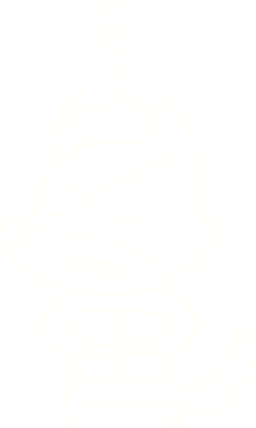 Bir insan tarafından çizilen Noel Köpeği Tebeşiri