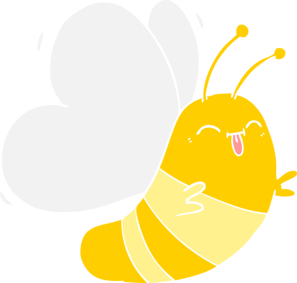 Bir insan tarafından çizilmiş komik düz renkli çizgi film kelebeği.