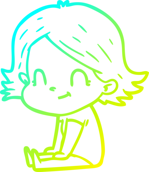 Bir insan tarafından çizilmiş soğuk gradyan çizgi çizimi.