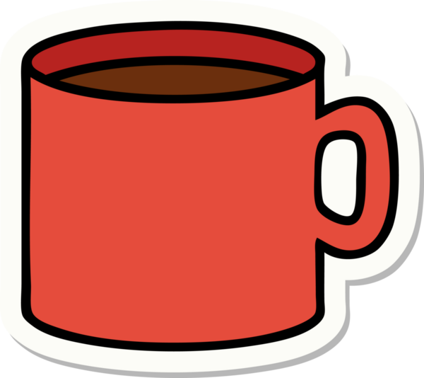 Dövme çıkartması geleneksel kahve tarzında bir insan tarafından çizilmiş.