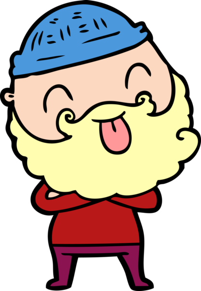 Bir insan tarafından çizilmiş sakallı bir adam.