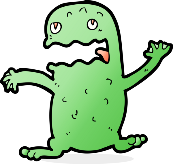 Bir insan tarafından çizilmiş komik bir kurbağa.