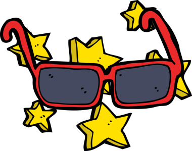 Bir insan tarafından çizilmiş pahalı güneş gözlüğü.