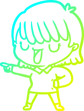 Bir insan tarafından çizilmiş bir karikatür kadın çizimi.