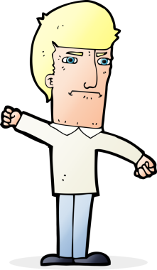 Bir insan tarafından çizilmiş kızgın bir adam.