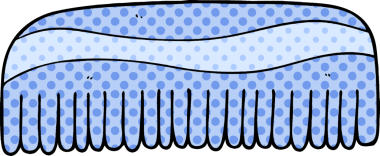 bir insan tarafından çizilmiş karikatür tarağı