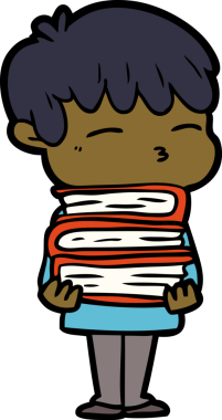 Bir insan tarafından çizilmiş meraklı bir çocuk.