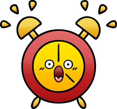 Bir insan tarafından çizilmiş alarm saatinin gölgeli çizimi