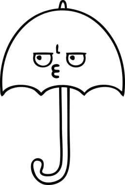 Bir insan tarafından çizilmiş şemsiye çizimi