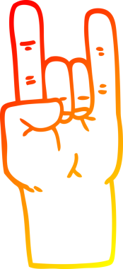 Bir insan tarafından çizilmiş bir karikatür rock müziğinin sıcak çizgi çizimi