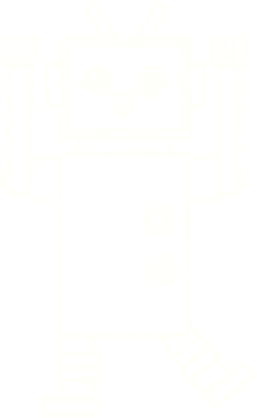 Bir insan tarafından çizilen robot tebeşiri.
