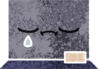 Bir insan tarafından çizilmiş bir yazı tahtasının retro çizim tarzı karikatürü