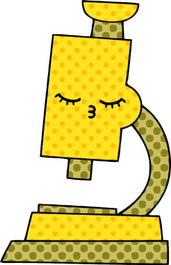 bir insan tarafından çizilmiş mikroskop tarzı çizgi roman