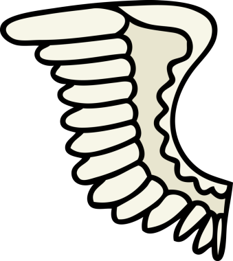 Bir insan tarafından çizilmiş geleneksel bir kanat dövmesi