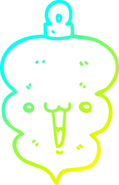 Soğuk gradyan çizgisi bir insan tarafından çizilmiş bir karikatür noel süslemesi.