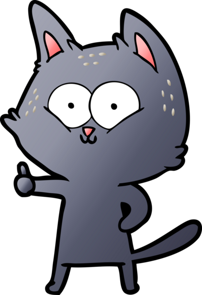 Çizgi film kedisi bir insan tarafından çizilmiş.