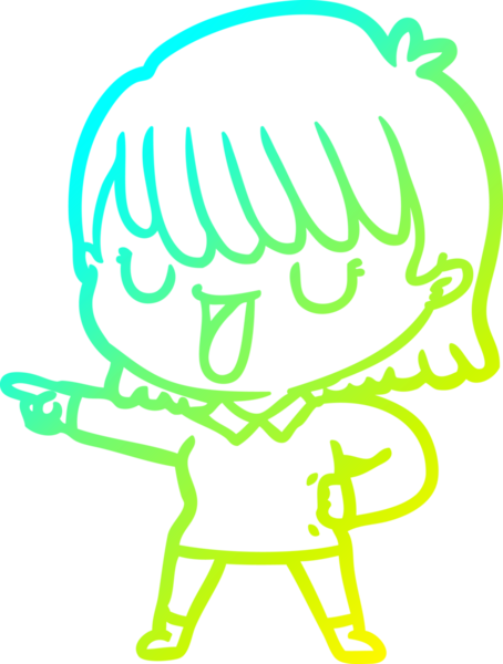 Bir insan tarafından çizilmiş bir karikatür kadın çizimi.