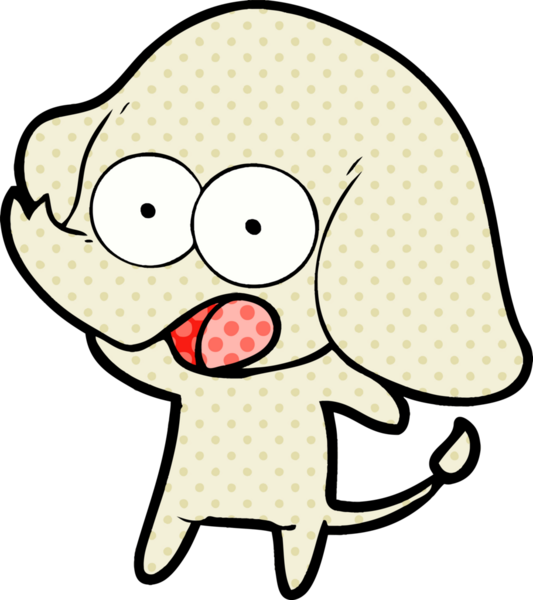 Bir insan tarafından çizilmiş şirin bir fil.