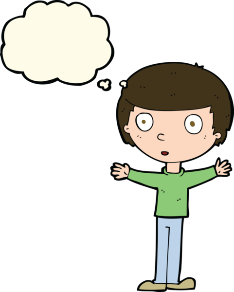 Bir insan tarafından çizilen düşünce baloncuğuyla adamı şaşırtan çizgi film.