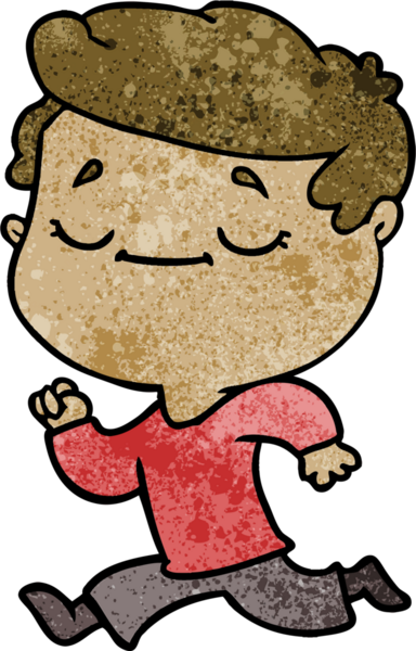 Bir insan tarafından çizilmiş barışçıl bir çizgi film karakteri.