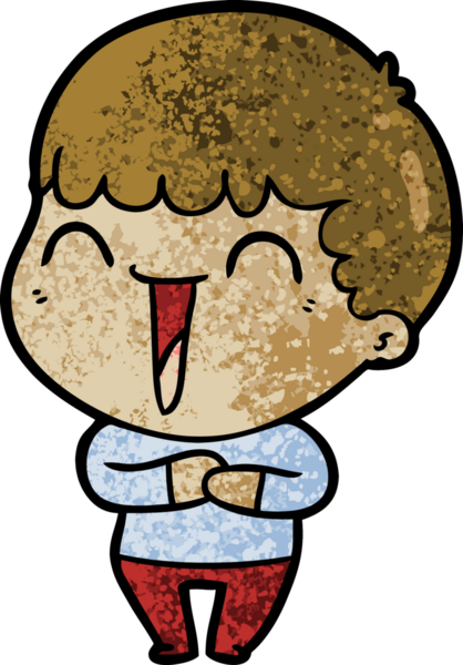 Bir insan tarafından çizilmiş mutlu bir adam.