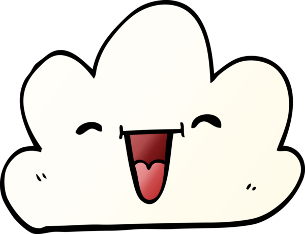 Bir insan tarafından çizilmiş karikatür karalaması etkileyici hava bulutu