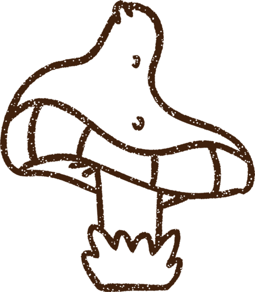 Bir insan tarafından çizilmiş mantar kömürü.