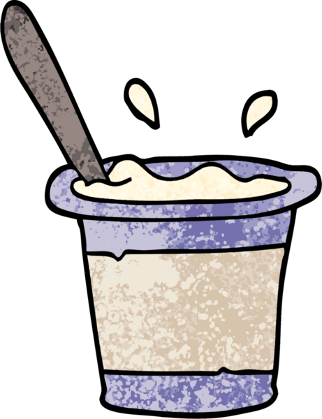 Bir insan tarafından çizilmiş grunge desenli çizgi film yoğurdu.