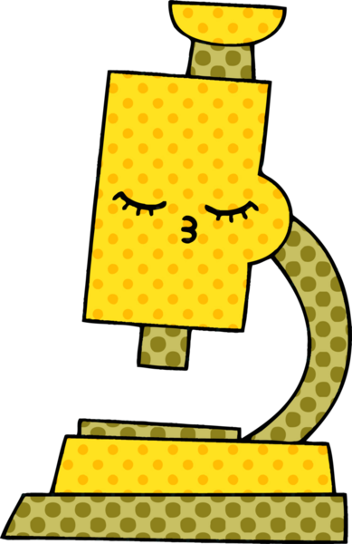 bir insan tarafından çizilmiş mikroskop tarzı çizgi roman