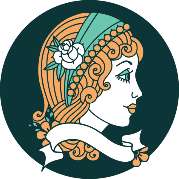 Bir insan tarafından çizilmiş çingene başlıklı dövme simgesi