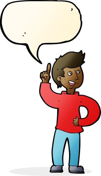 Bir insan tarafından çizilmiş konuşma baloncuğu fikri olan bir çizgi film adamı.